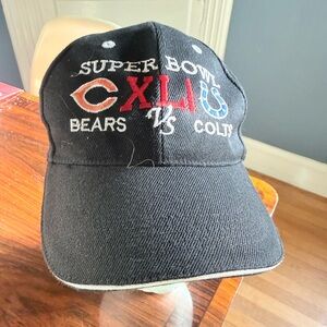 Super Bowl XLI Hat Cap Adult Blue Adjustable NFL Colts Vs Bears Football 2007